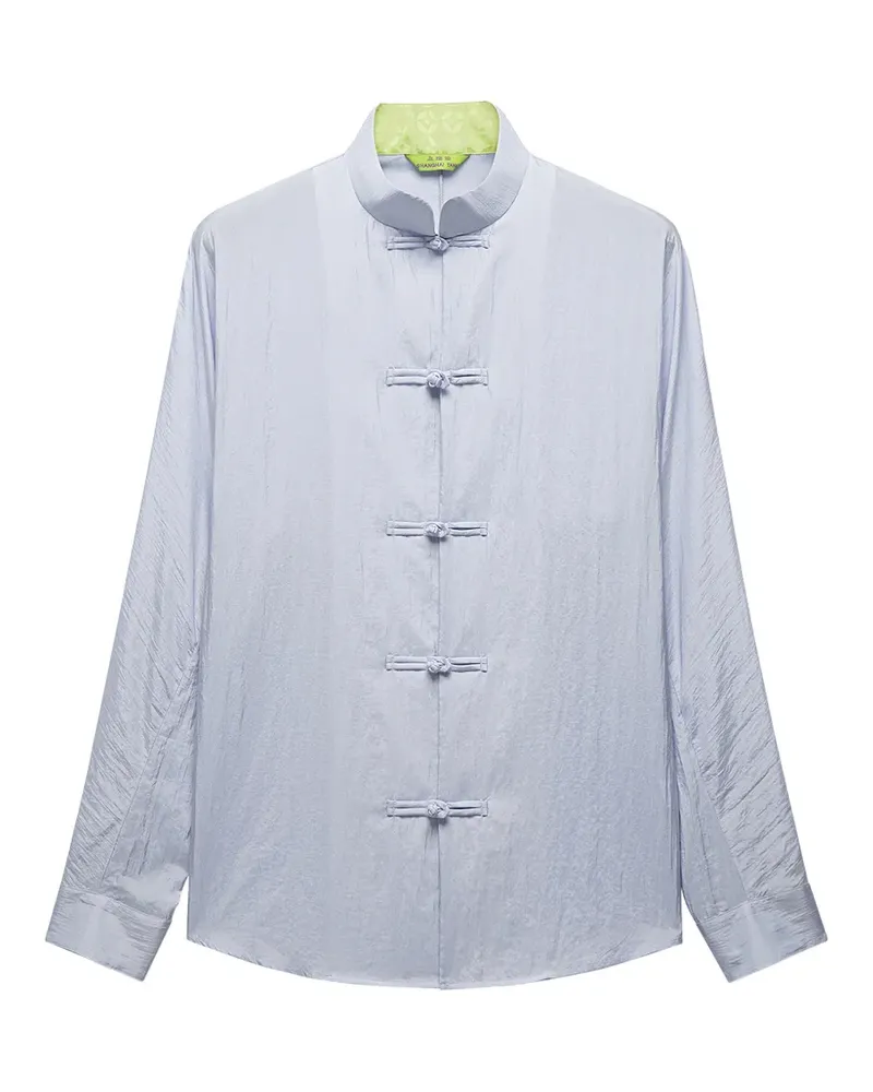 Shanghai Tang Fortune Tang Hemdjacke mit Froschverschluss - Blau Blau