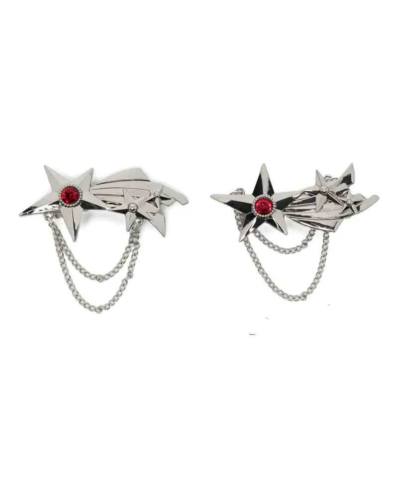 CHOPOVA LOWENA shooting star hair clips - Silber Silber