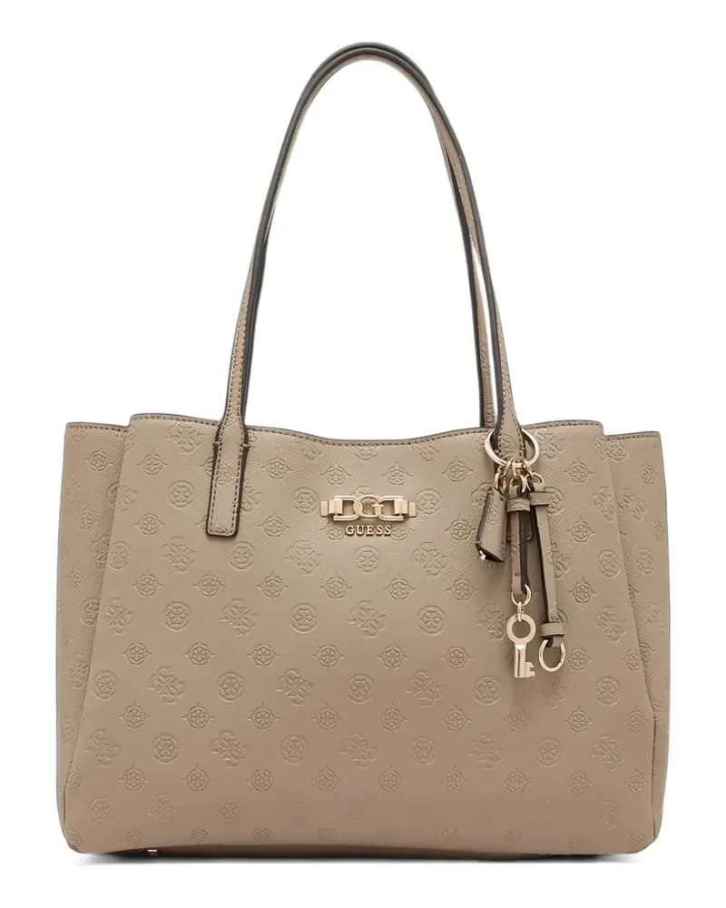Guess Anise logo-embossed tote bag - Nude Nude