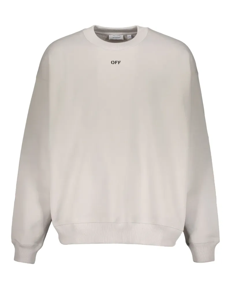 OFF-WHITE printed logo long sleeve sweatshirt - Nude Nude