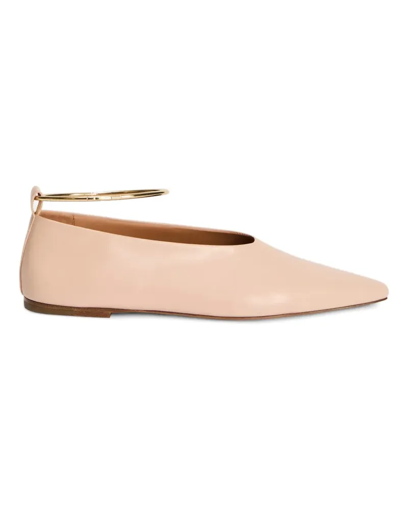Jil Sander Ring leather ballet flats - Rosa Rosa