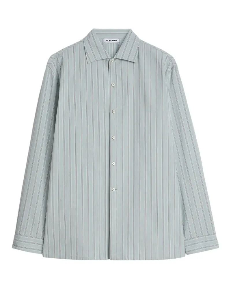 Jil Sander Gestreiftes Hemd - Blau Blau