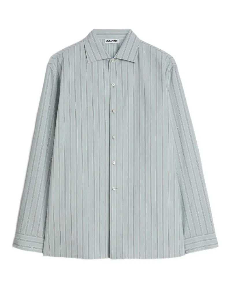 Jil Sander Gestreiftes Hemd - Blau Blau