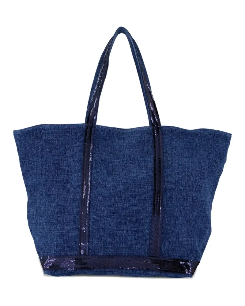 Vanessa Bruno Große Tote Bag mit Pailletten - Blau Blau