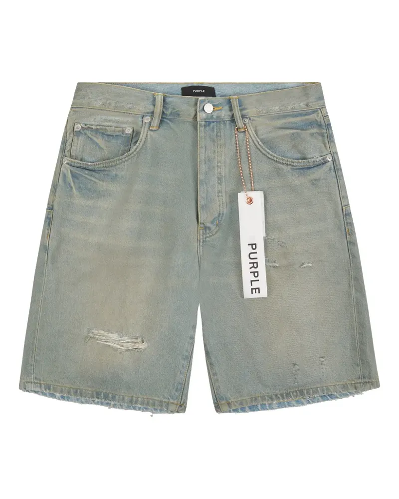 PURPLE BRAND distressed denim shorts - Blau Blau