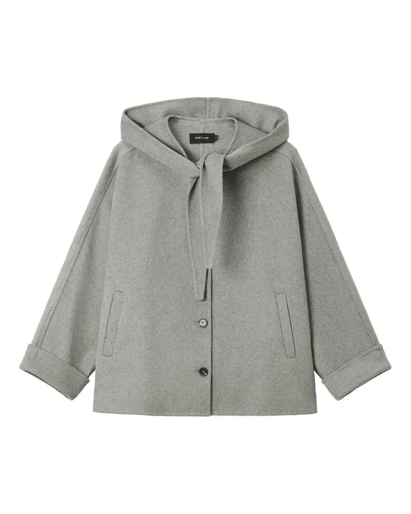Tout a Coup Kapuzenjacke mit Knöpfen - Grau Grau