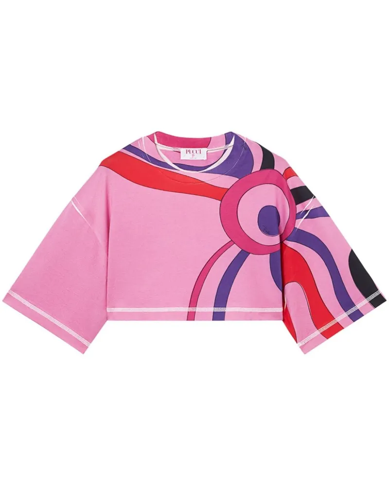 Emilio Pucci Cropped-Top mit Marmo-Print - Rosa Rosa