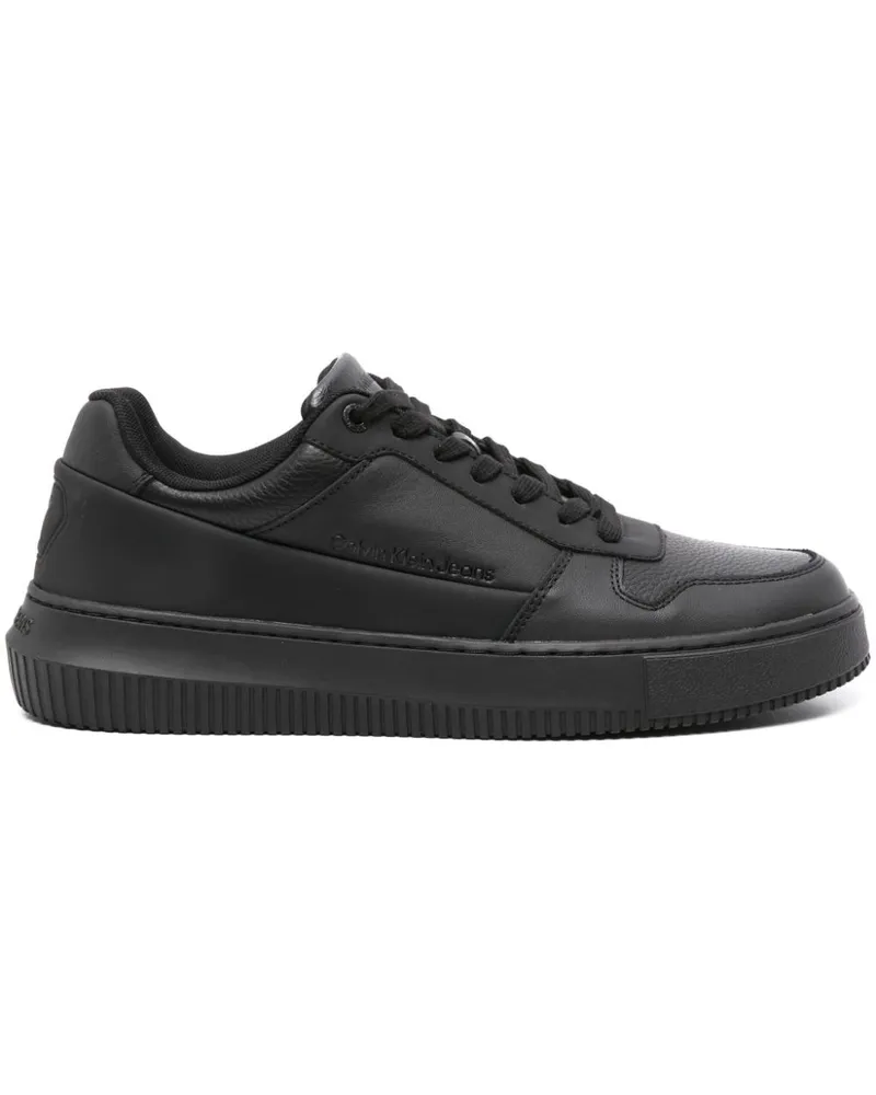 Calvin Klein Sneakers mit Logo-Prägung - Schwarz Schwarz