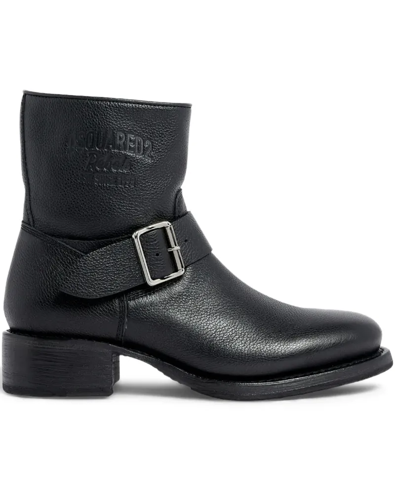 Dsquared2 Harley Stiefeletten mit Schnalle - Schwarz Schwarz