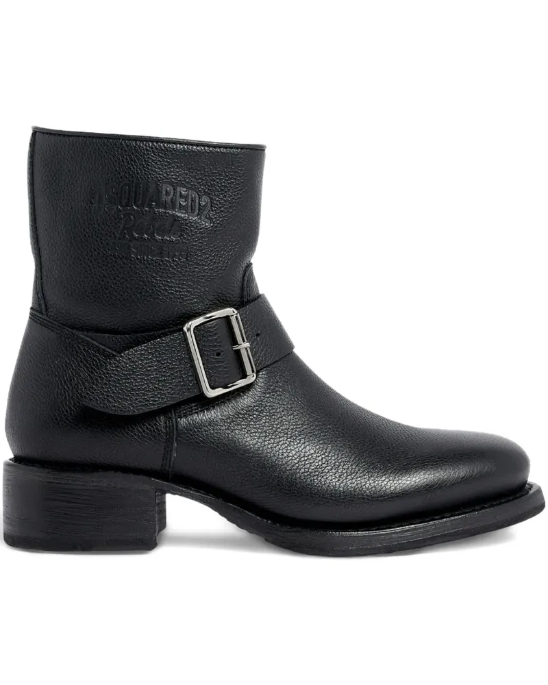 Dsquared2 Harley Stiefeletten mit Schnalle - Schwarz Schwarz