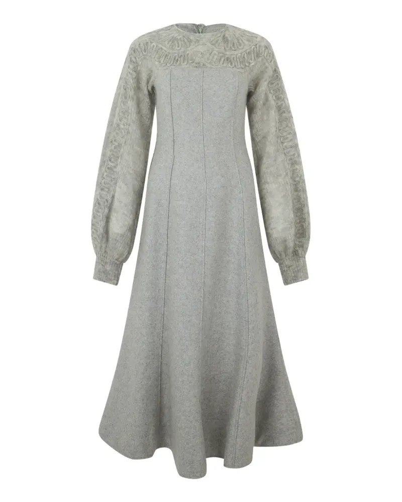 Alberta Ferretti Besticktes Midikleid - Grau Grau