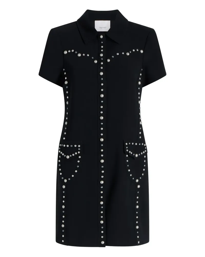 Cinq à Sept Minikleid mit Nieten - Schwarz Schwarz