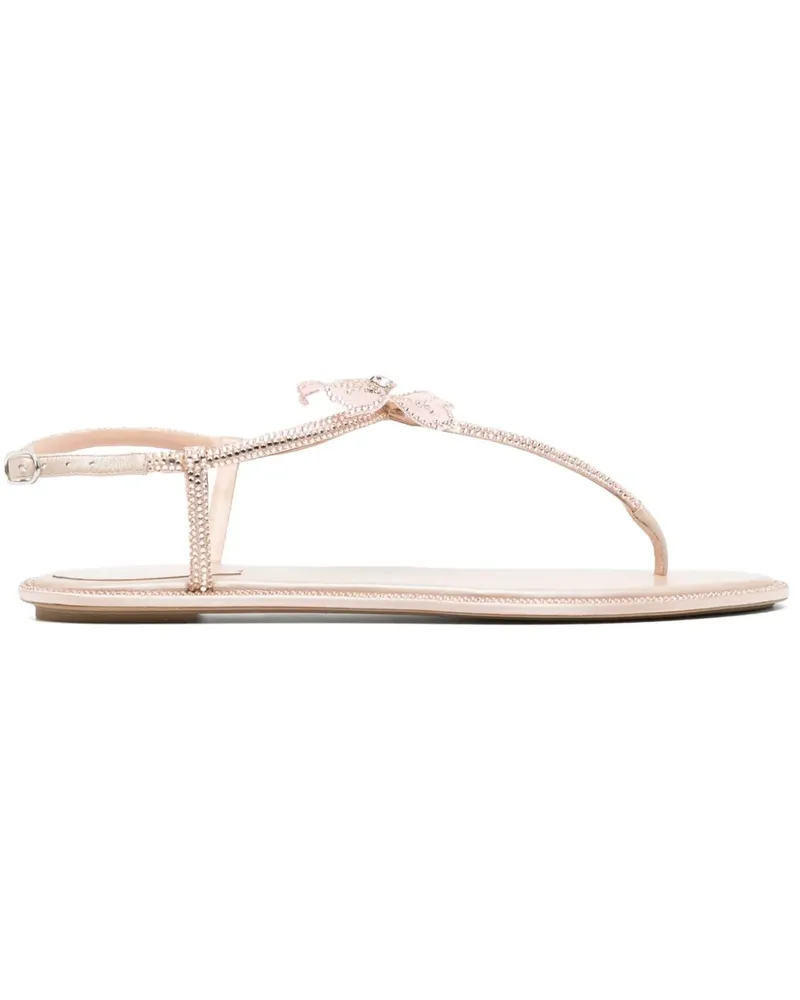 René Caovilla Peach Flower Sandalen - Nude Nude