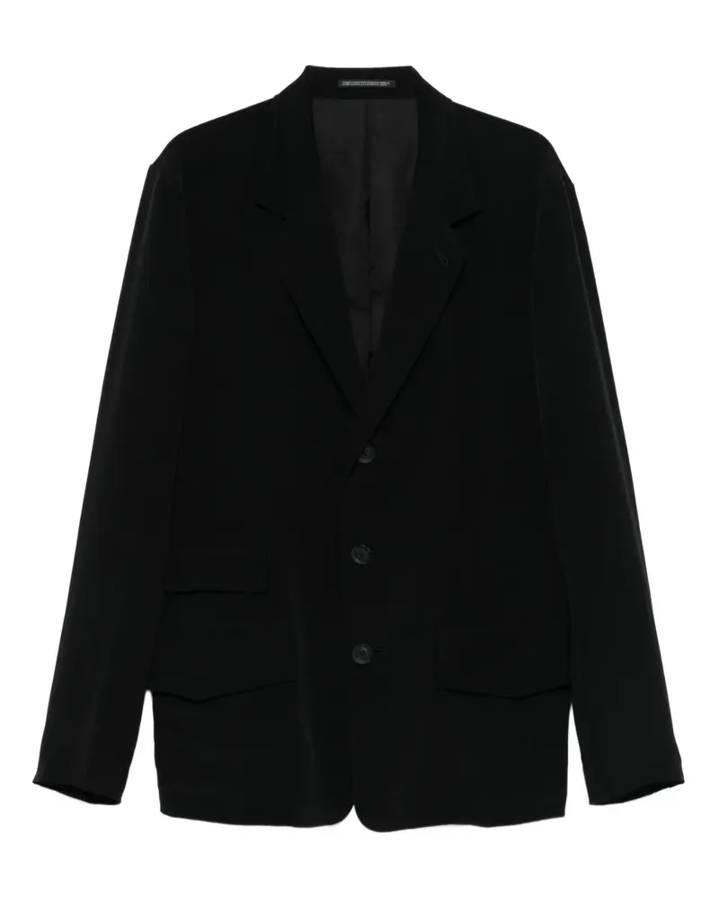 Yohji Yamamoto Sakko mit aufgesetzten Taschen - Schwarz Schwarz