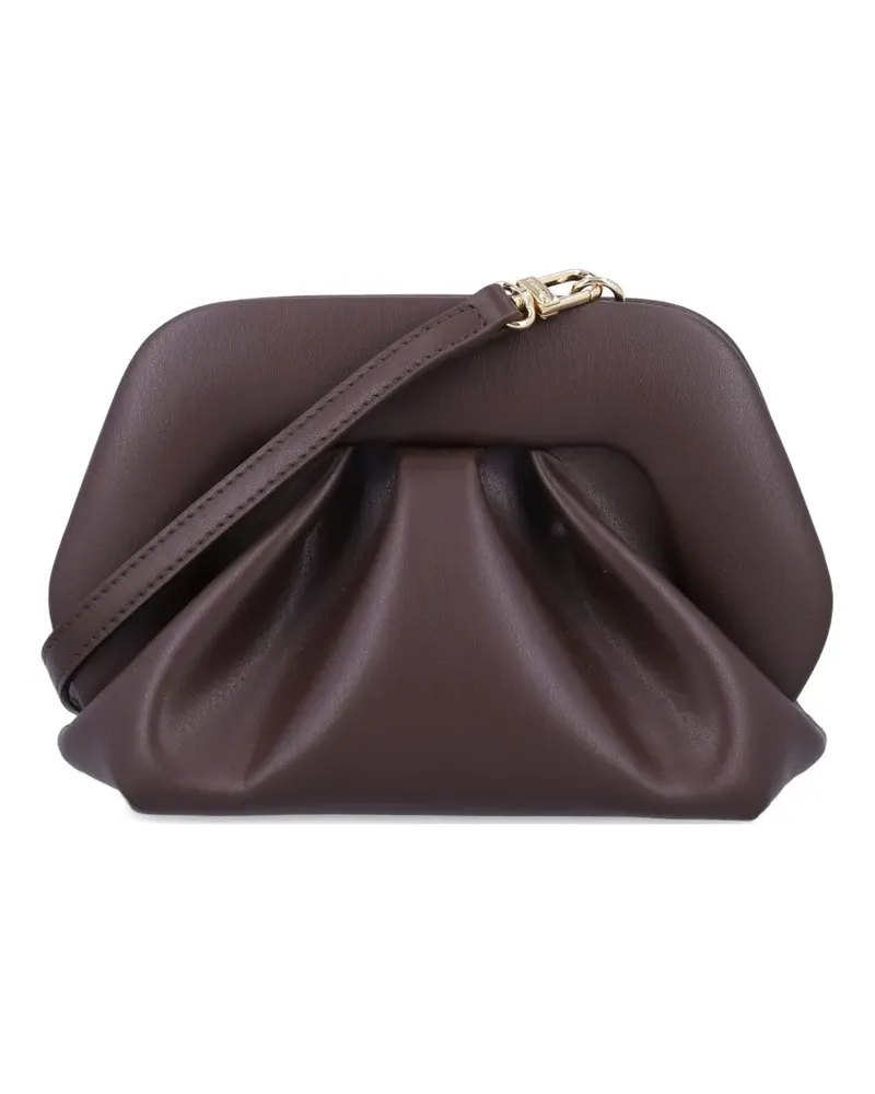 THEMOIRÈ Gea Clutch mit Falteneinsatz - Braun Braun