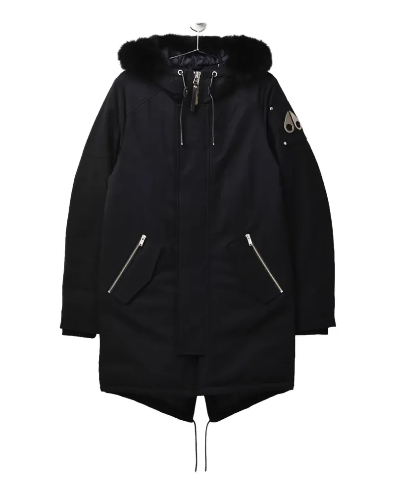 Moose Knuckles Oakbank fur-trim jacket - Schwarz Schwarz