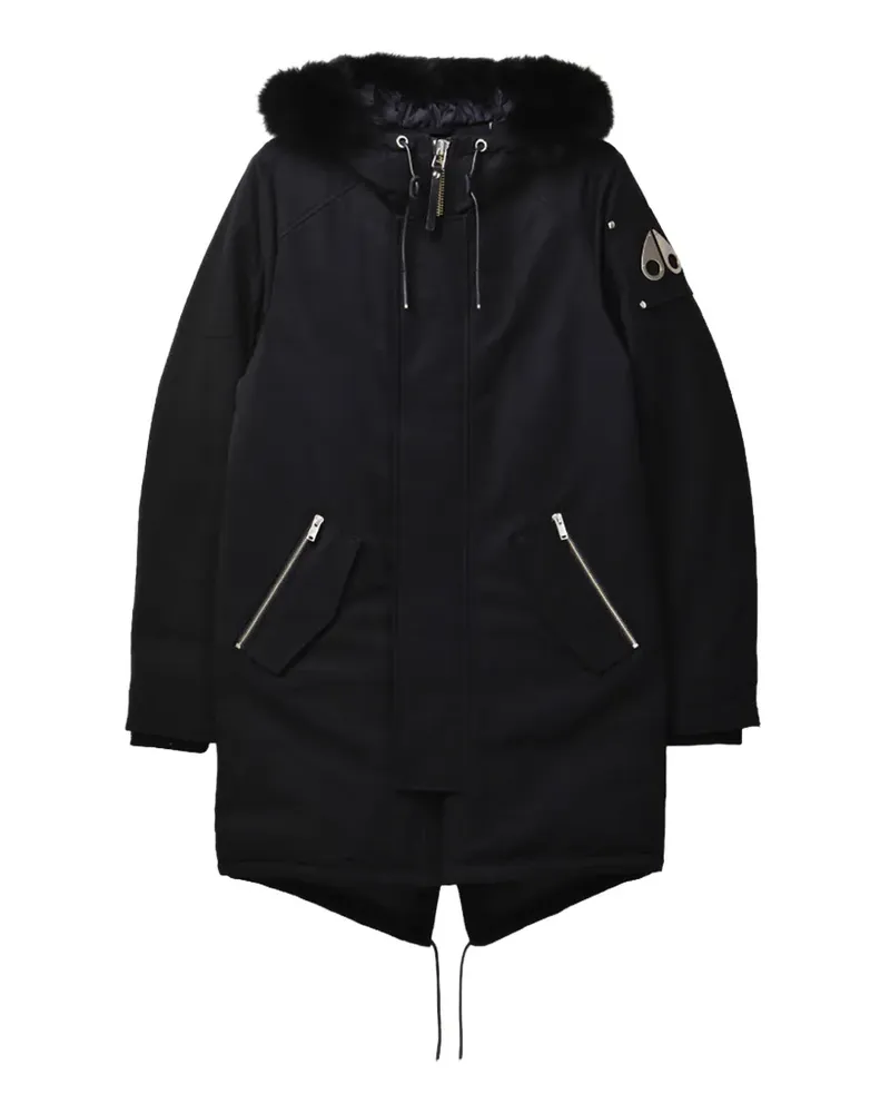 Moose Knuckles Oakbank fur-trim jacket - Schwarz Schwarz