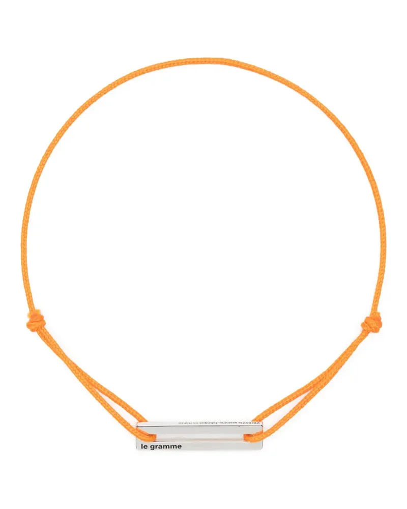 Le Gramme Kordelarmband mit Sterlingsilber - Orange Orange