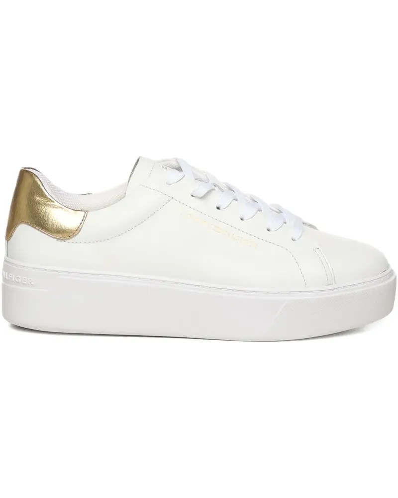 Tommy Hilfiger Sneakers in Metallic-Optik - Weiß Weiß