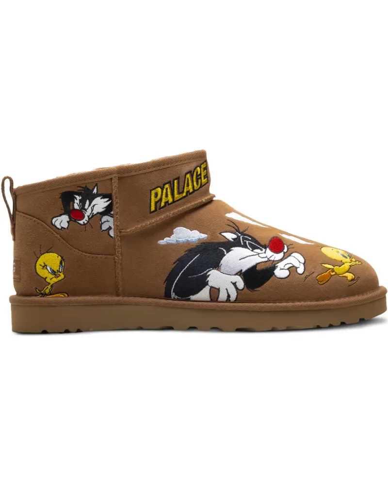 UGG Ultra Mini Stiefel mit Stickerei - Braun Braun