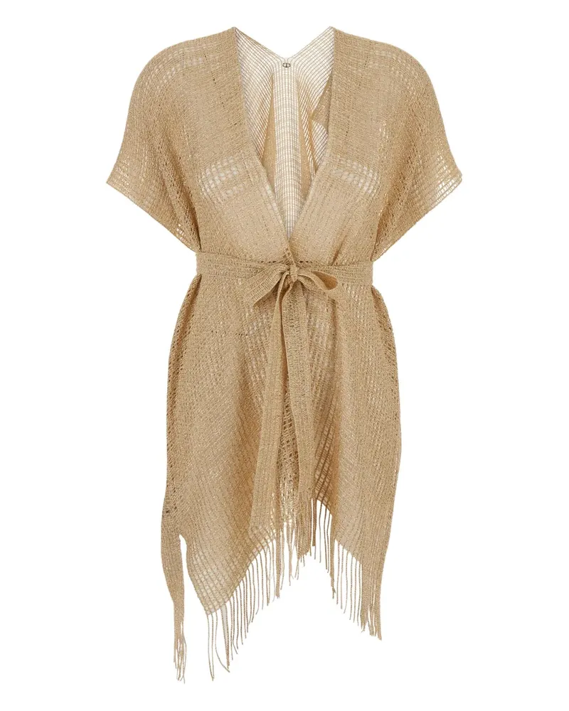 Twin-Set Kleid mit Fransen - Nude Nude