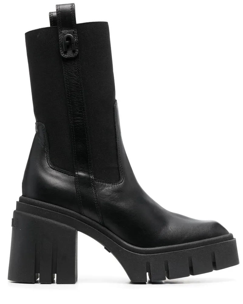 Furla Stiefel mit Blockabsatz 95mm Schwarz