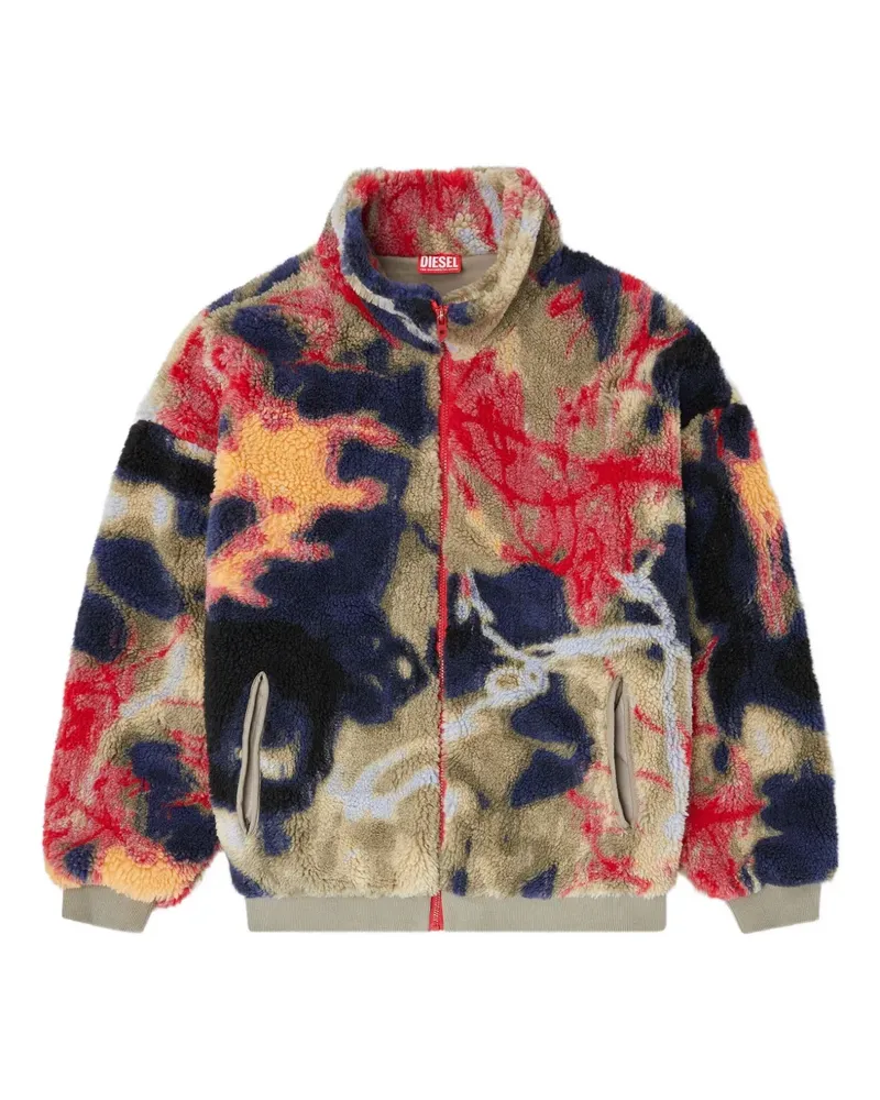 Diesel S-LUKE Jacquard-Fleecejacke - Nude Nude