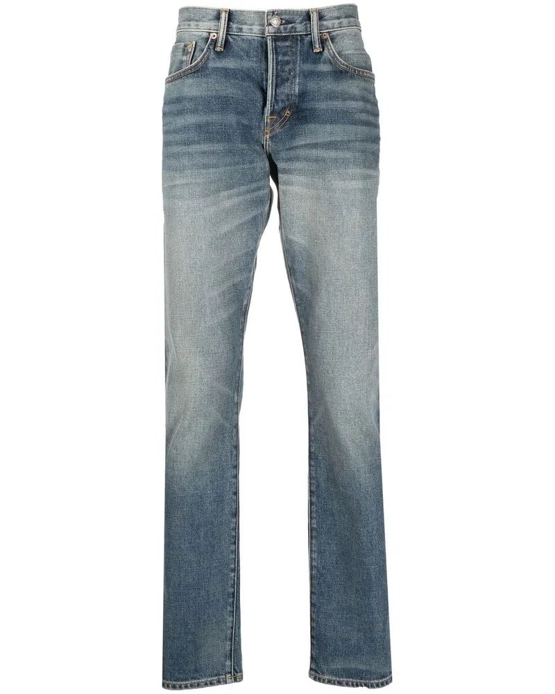 Tom Ford Jeans mit Tragefalten - Blau Blau