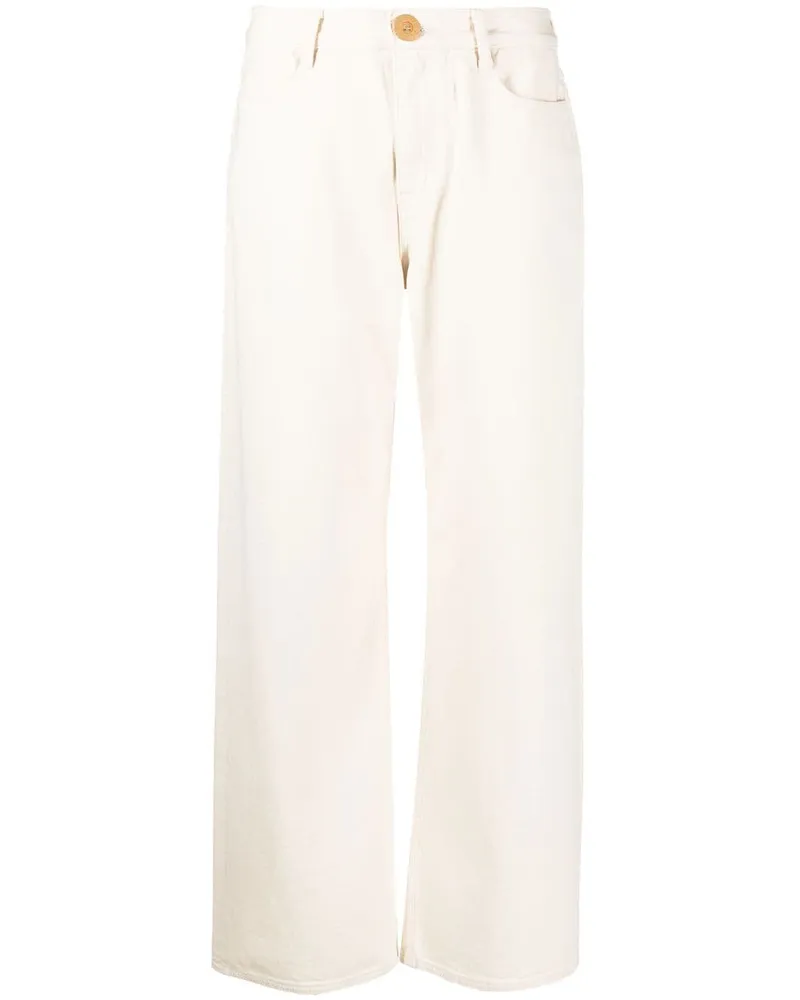 LOW CLASSIC Weite High-Waist-Jeans - Weiß Weiß