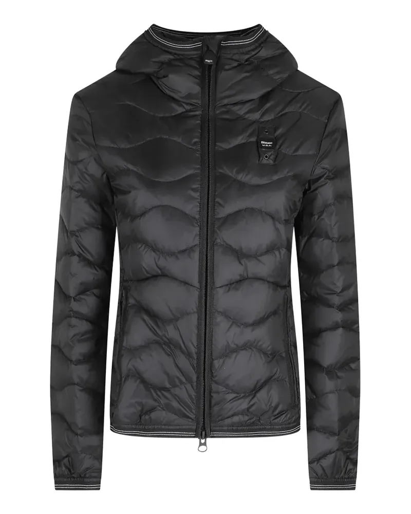 Blauer Camelia hooded jacket - Schwarz Schwarz