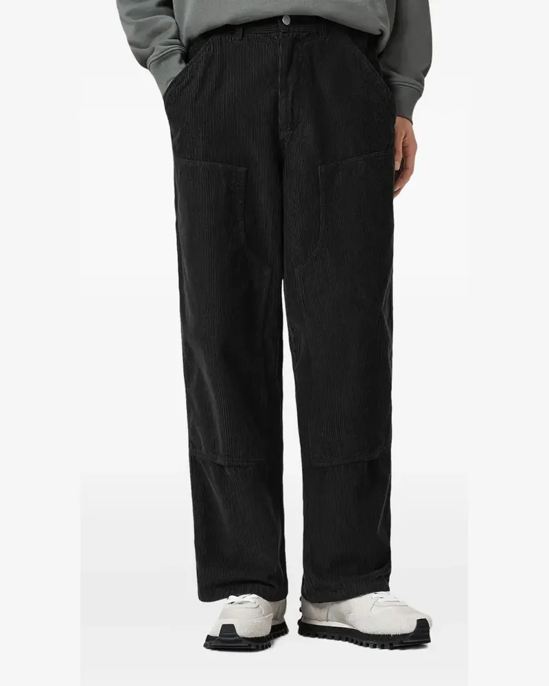 AllSaints Dustan corduroy-texture trousers - Schwarz Schwarz