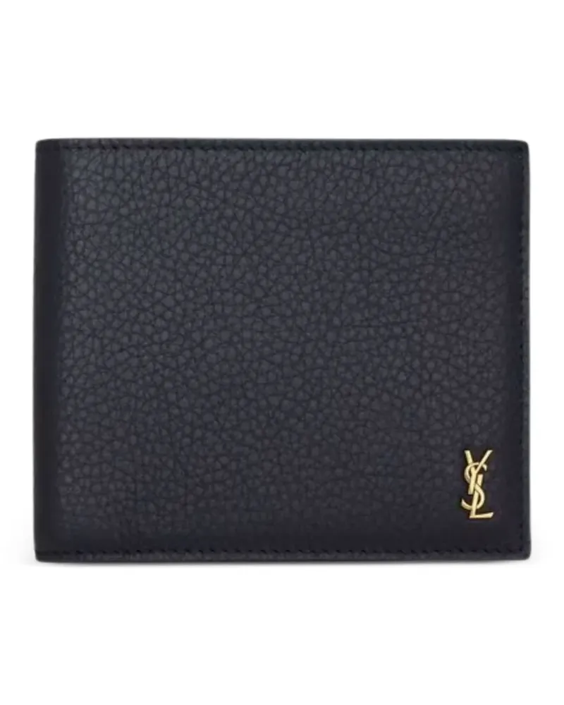 Saint Laurent Portemonnaie mit Logo-Schild - Blau Blau