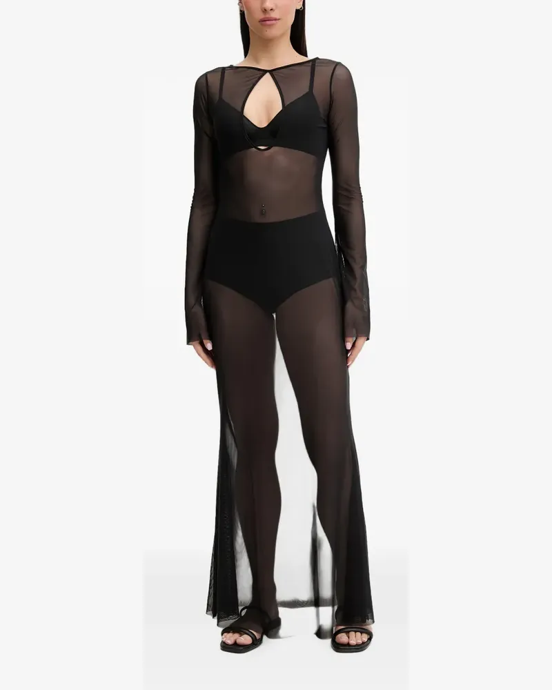 bond-eye cut-out beach maxi dress - Schwarz Schwarz