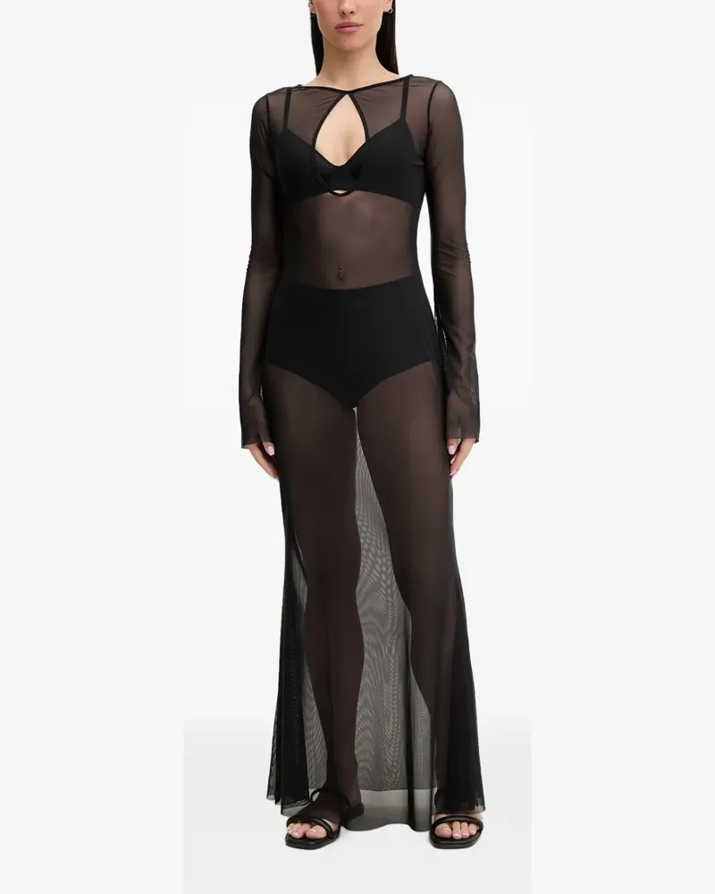bond-eye cut-out beach maxi dress - Schwarz Schwarz
