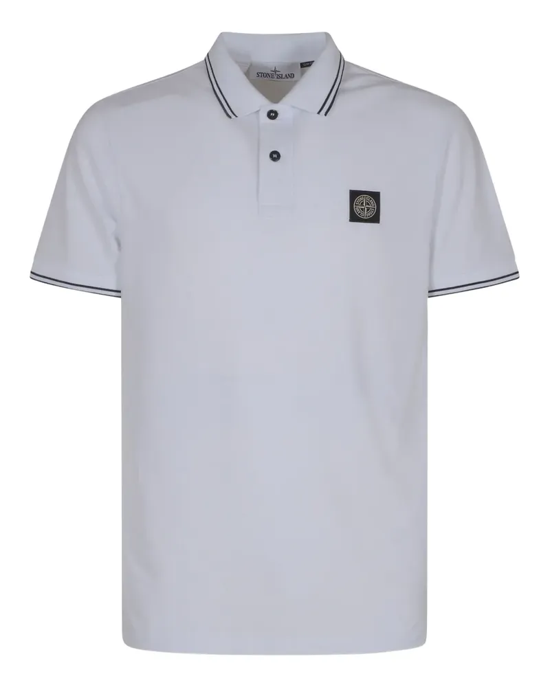 Stone Island Poloshirt mit Kompass-Patch - Weiß Weiß