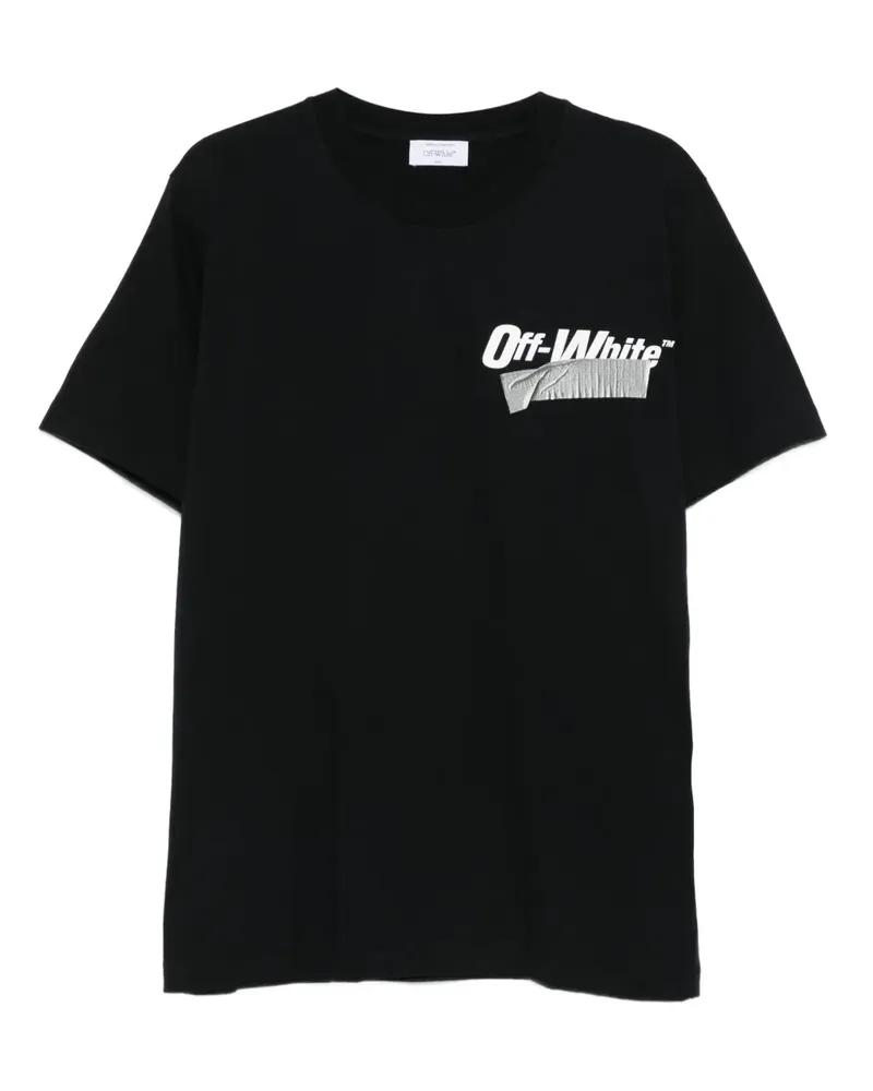 OFF-WHITE logo-print T-shirt - Schwarz Schwarz