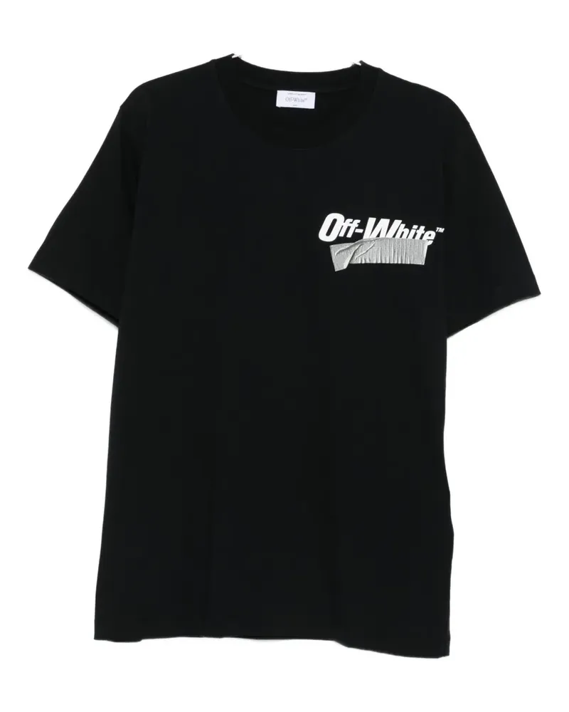 OFF-WHITE logo-print T-shirt - Schwarz Schwarz