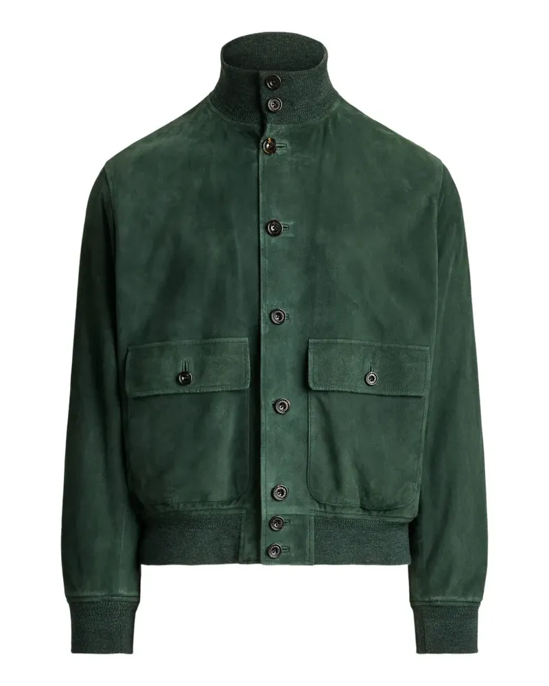 Ralph Lauren suede high-neck jacket - Grün Grün