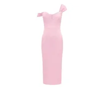 Kleid mit V-Ausschnitt - Rosa