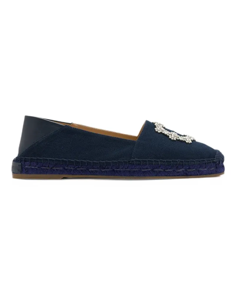 Manolo Blahnik Hangrilla Espadrilles mit Kristallschnalle - Blau Blau