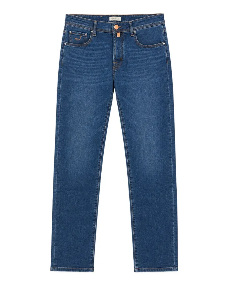Jacob Cohën logo-patch embroidered jeans - Blau Blau