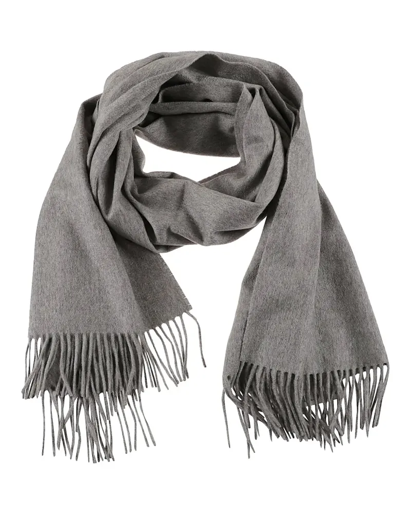 Max Mara Schal mit Fransen - Grau Grau