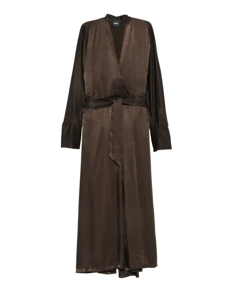 Dixie Midikleid mit Gürtel - Braun Braun