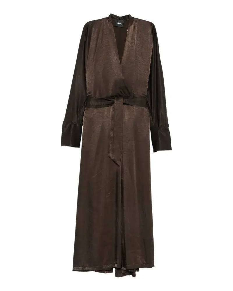 Dixie Midikleid mit Gürtel - Braun Braun