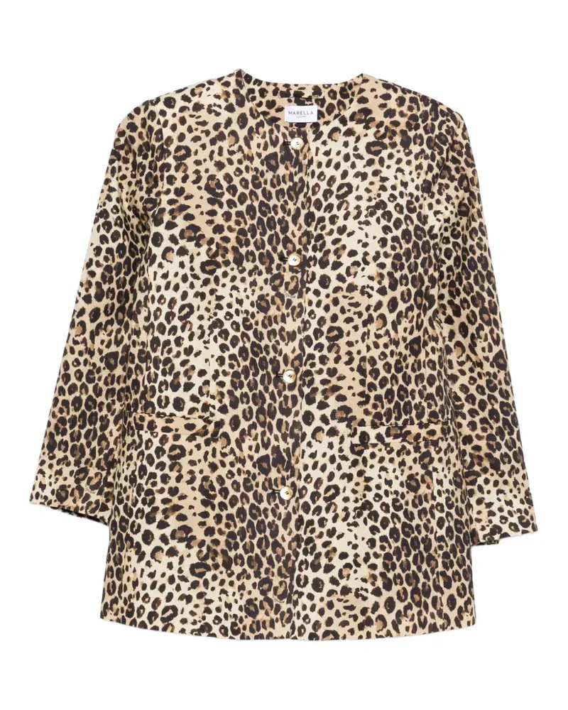 MARELLA leopard-print jacket - Nude Nude