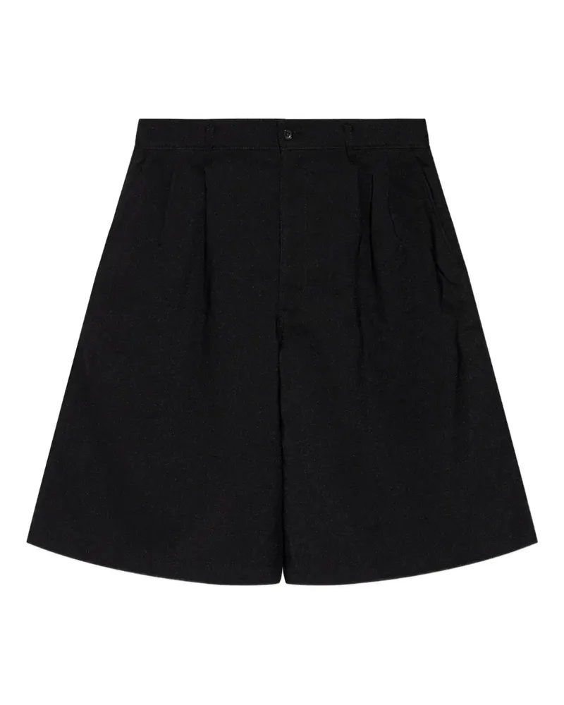 Comme des Garçons pleated patch-pocket shorts - Schwarz Schwarz