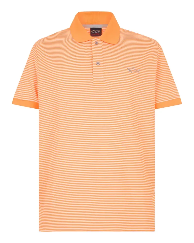 Paul & Shark Gestreiftes Poloshirt - Orange Orange