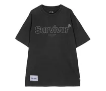 Survivor logo-appliqué cotton T-shirt