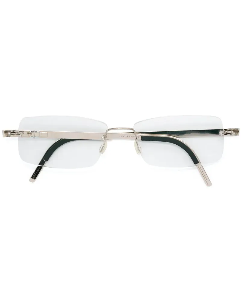 Lindberg Precious' Brille aus 18kt Weißgold und Diamanten - Metallic Metallic