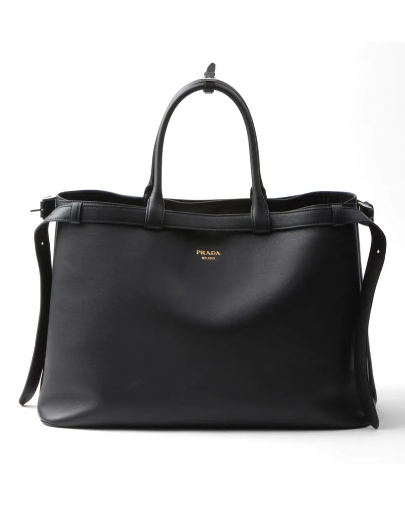 Prada Buckle Handtasche - Schwarz Schwarz